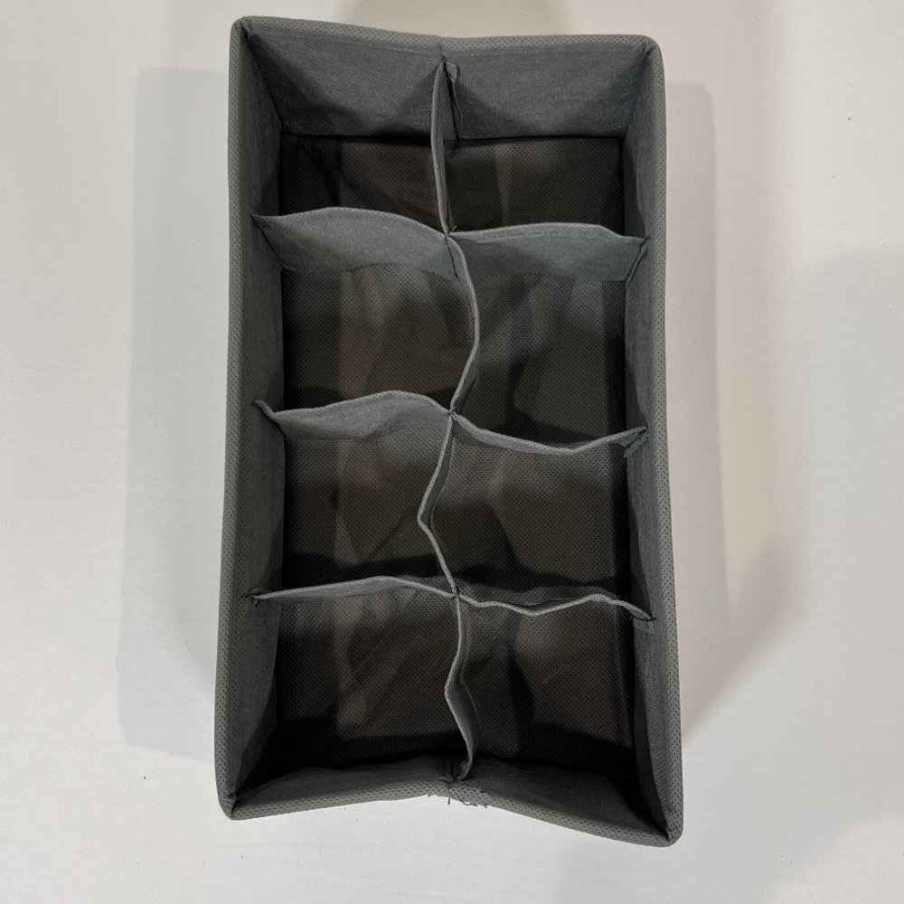 Sorbus Gray Collapsible 8 Sock/Undergarment Drawer Storage
